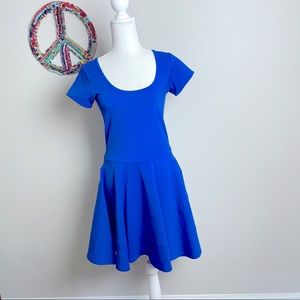 Blue Fit and Flair Dress